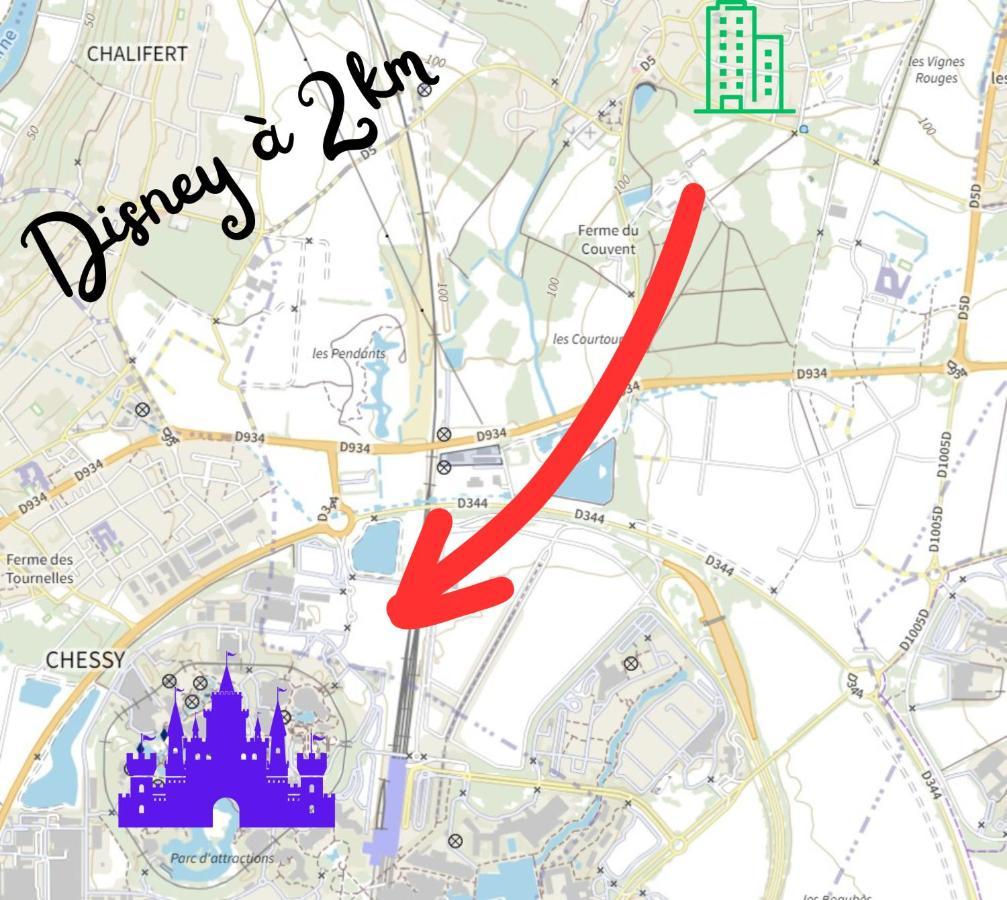 Appartement Cosy Tres Proche Disney Coupvray Eksteriør bilde